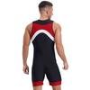 Body Deportivo de Color Contrastante sin Mangas con Cremallera Mono Deportivo Natación Surf Ciclismo