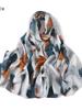 Summer Bohemian Chiffon Hijab Leopard Watercolor Print Islamic Scarf Ultra Lightweight Breathable Women Muslim Hijab Beach Trip for Daily Use