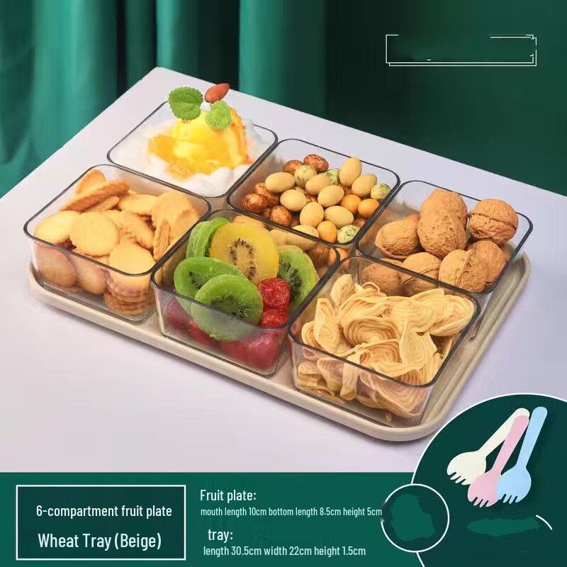 ZISIZ Partitioned Fruit & Snack Platter