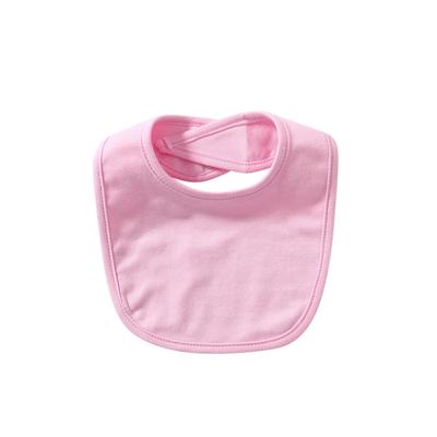 Baby's Double Layer of Cotton Soft Absorbent Drooling Bibs (7 Pieces) (Pure Pink (100% Cotton))