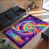 Decorative Artwork Theme Crystal Velvet Rug Personalized Custom Name Text Soft Floor Mat Home Decor
