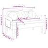 Bench with Cushions Dark Grey 120.5 x 65 x 75 cm Velvet