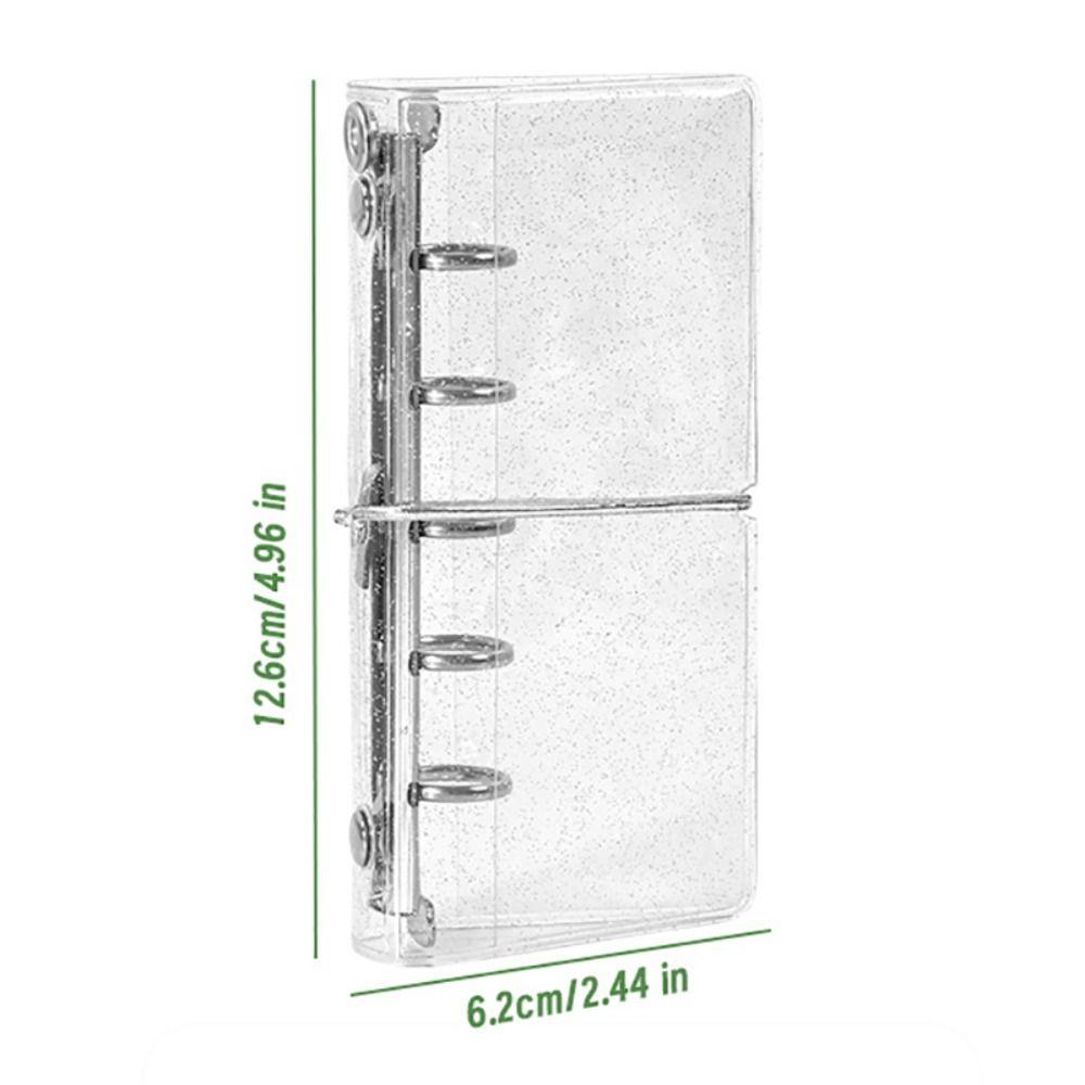 Lightweight Transparent PVC Binder Notebook with Elastic Band M2.5 Loose-leaf Journal DIY Sticker Organizer Stationery Lovers