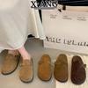 Cow Velvet Super Soft Bottom Women's Shoes Autumn New Wear Bag Head Half Slippers One Pedal Single Shoes