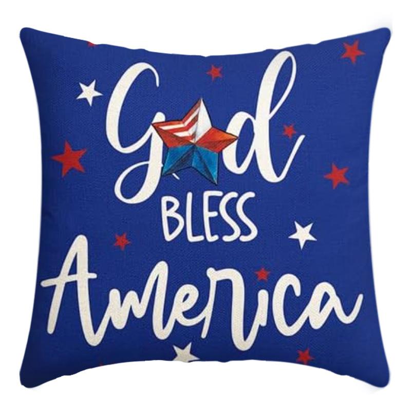 New Independence Day Cushion Pillow Cover Nordic Linen Pillow Cover
