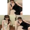 French Elegant Ice Silk Sleepwear For Women With Lace Camisole Slip For Home Comfort