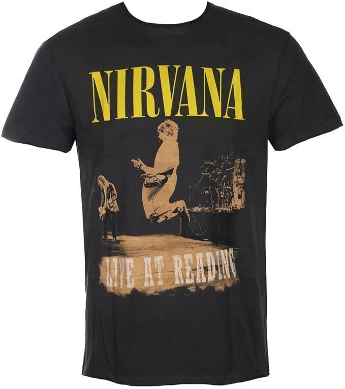 Amplified Nirvana Live At Reading Mens Black T Shirt Nirvana Classic Tee S