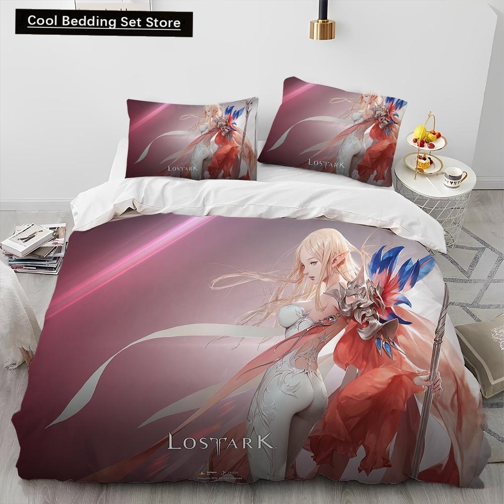 3D Lost ARK Game Gamer Cartoon Comforter Bedding Set,Duvet Cover Bed Set Quilt Cover Pillowcase,king Queen Size Bedding Set Kids