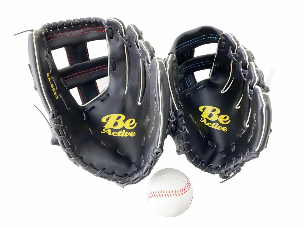 Parent-Child Catch Glove Set, Right-Handed Thrower, with Ball, Adult Size 10.5 inches, Child Size 9 inches (6523)