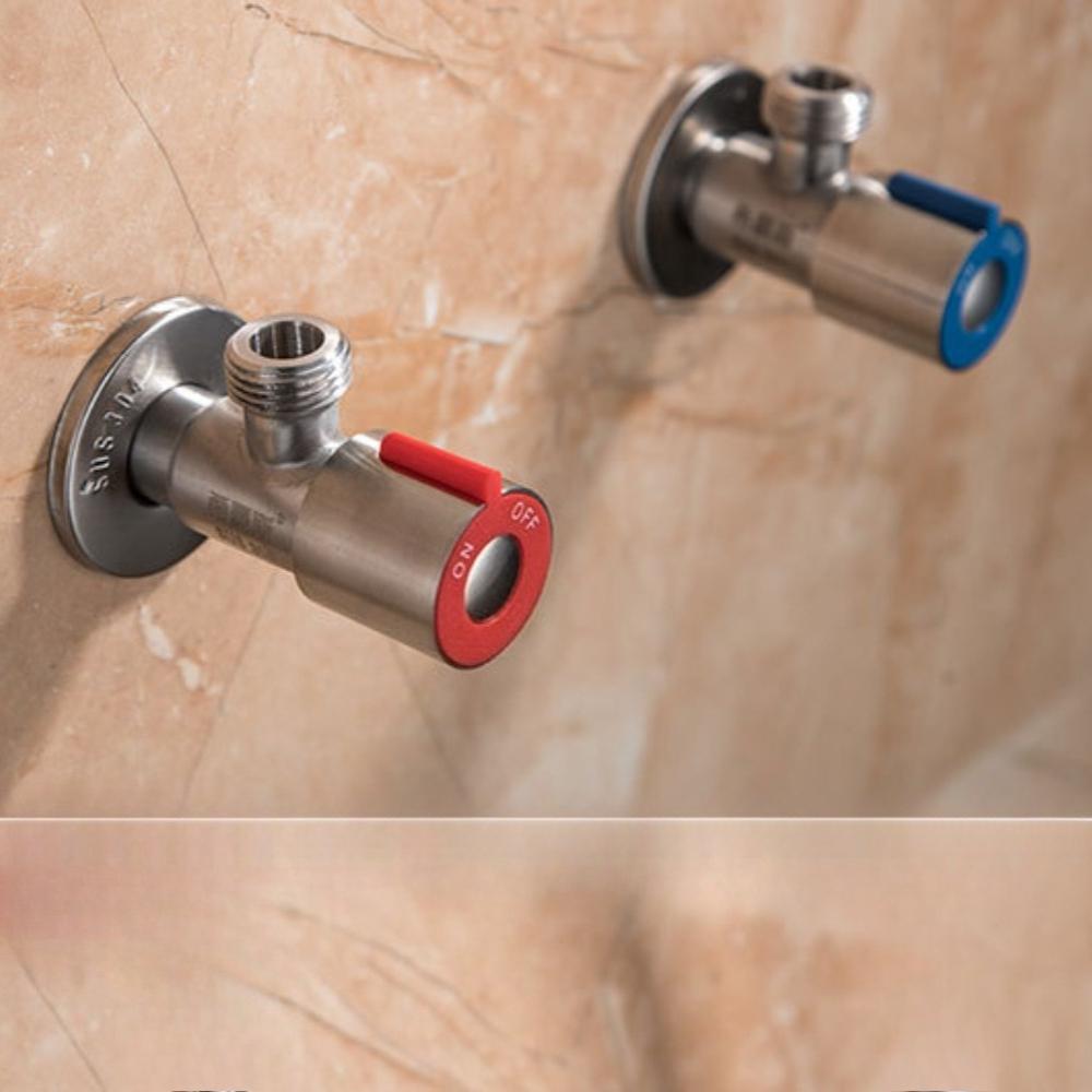 Bathroom Basin Sink Faucets Taps Angle Stop Valve Brass Black Finish G1/2" Shut Off Valve Bathroom Toilet Bidet Shower Water Tap