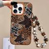 Leopard Print Star Hand Rope Case For Samsung Galaxy A16 A15 A14 A13 A55 A54 A53 A52 A36 A35 A34 A33 A32 A26 A25 A24 A07 A06 A05