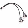 9PIN to USB Cable 9Pin 2.54mm 2.0mm to Dual USB2.0 A Female Plug Converter with Screw Hole Lock Panel for Motherboard Mount Cord