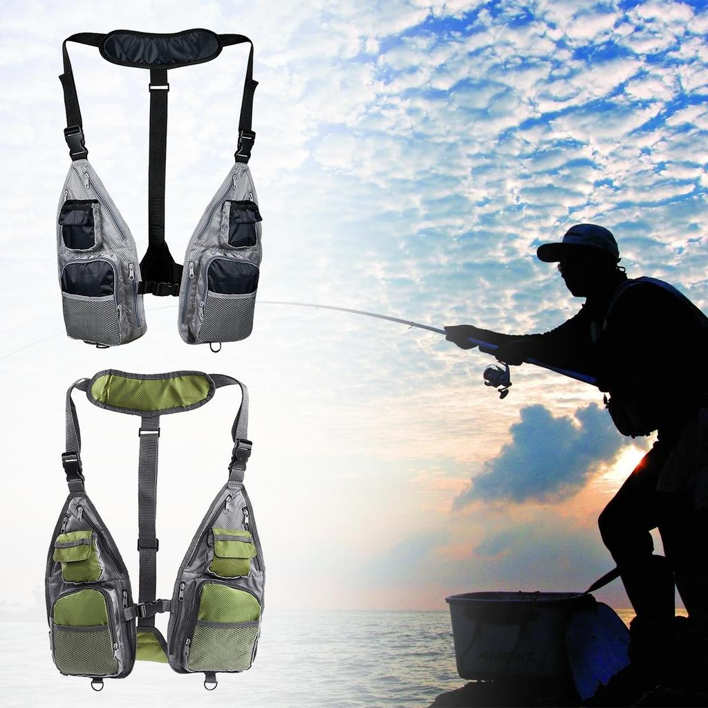 Fischerweste Einfach Atmungsaktiv Netz Mehrere Taschen Weste Sommer Outdoor Angelzubehör