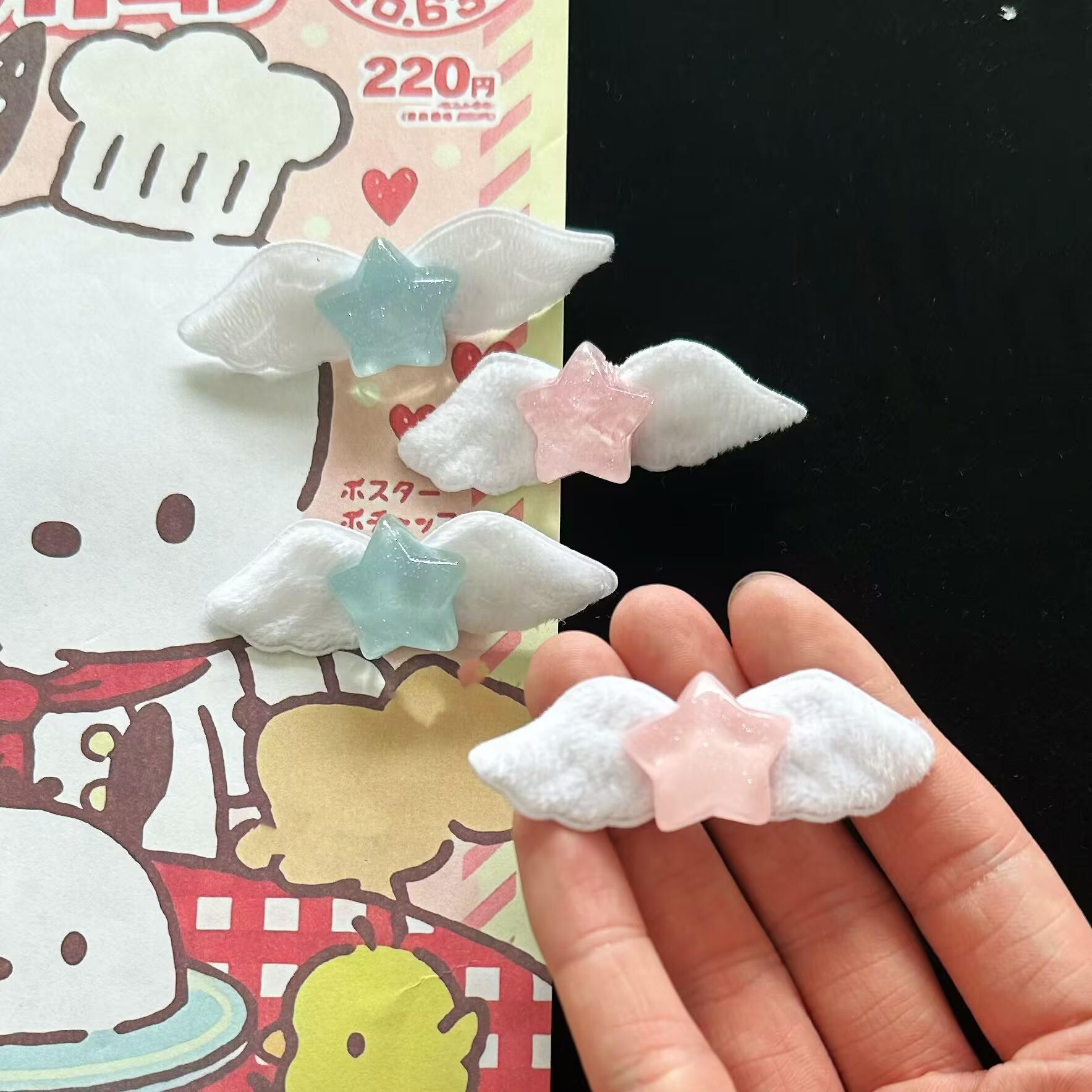 

Сладкие желейно-розовые заколки с плюшевыми крылышками XINGX, милые мягкие милые стильные заколки для волос с челкой для девочек, головные уборы