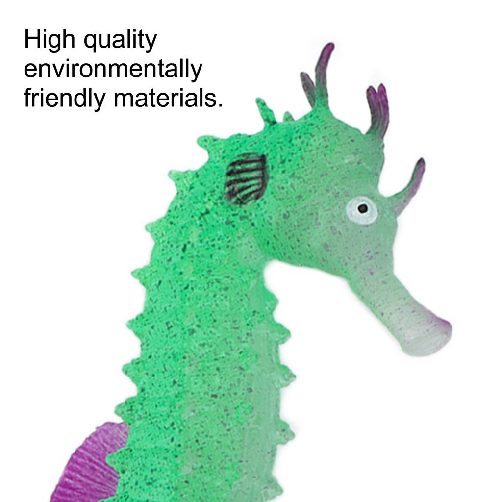 Simulation Seahorse   Luminous Silicone Hippocampus with Suction for Aquariums
