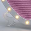Heart Shaped Felt Letter Board Message Sign with LED Light and Changeable Letters and Stand for Party Table Decorations