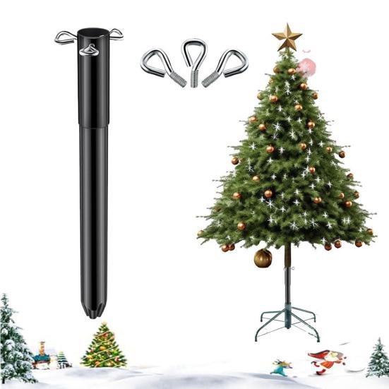 14.8" Christmas Tree Height Extender Metal Tree Base Extension Pole with 3 Fixing