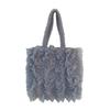 Sweet Pleated Edge Small Tote Bag for Women Tassel Designer Handbag and Purses