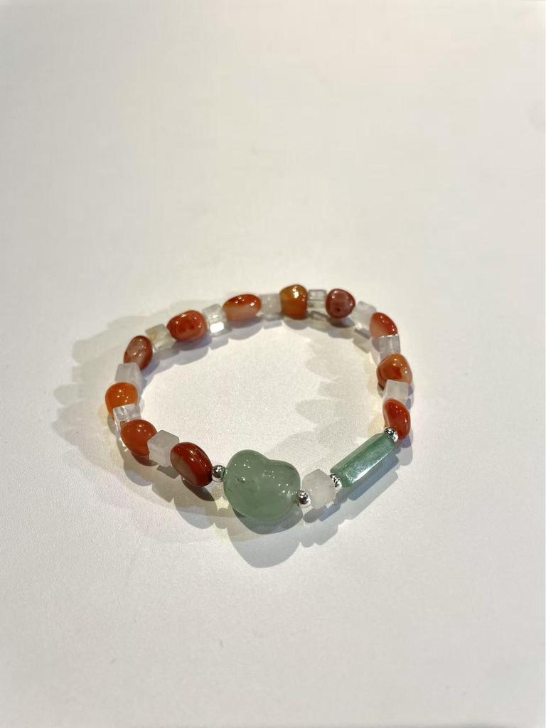 Nanhong Agate Bracelet - Minimalist Chinese Style with Ancient Design, Perfect for Birthday Gifts