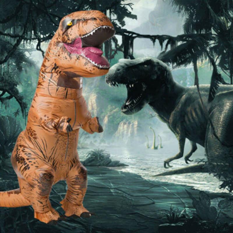 Adult Inflatable Trex Dinosaur Costume Jurassic Blow Up Cosplay Outfit Suit