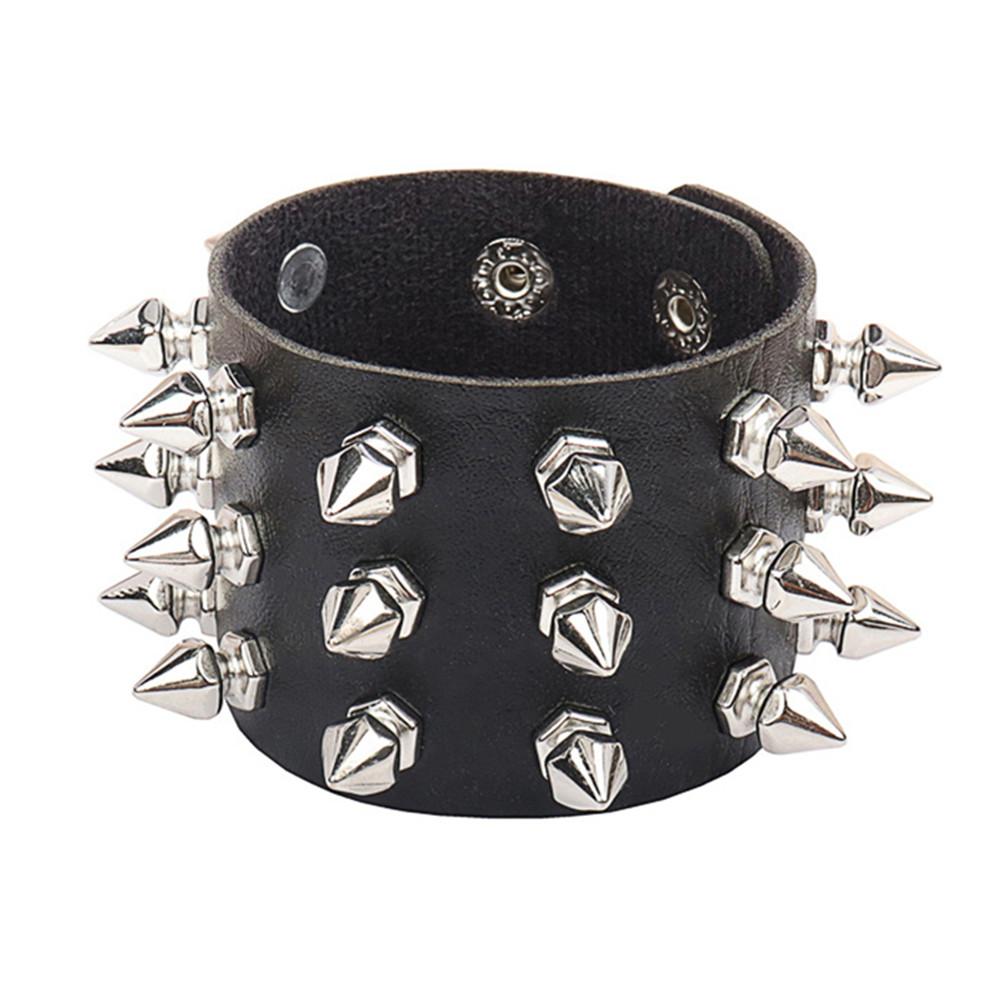 DIEZI Punk Goth Bat Skeleton Wrap Bracelet Women Men Vintage Harajuku Black PU Leather Chain Bracelet Bangles Halloween Jewelry