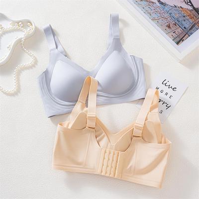 New Bra Seamless Gathering Comfortable and Light One-piece Fixed Cup Adjustable Upper Support Bra Cover