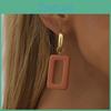 Fall Trendy Geometric Earrings 2023 Stylish Resin Square Design