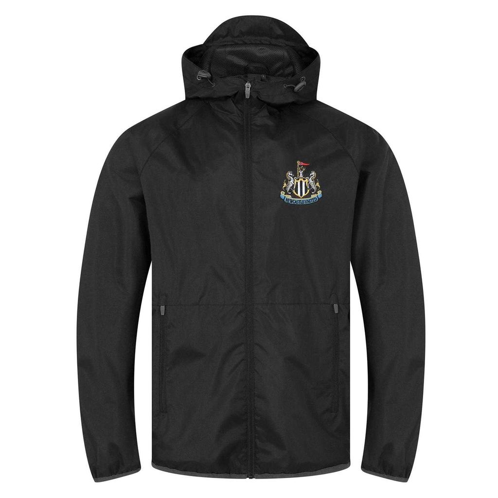 Newcastle United FC Mens Crest Peaked Windbreaker