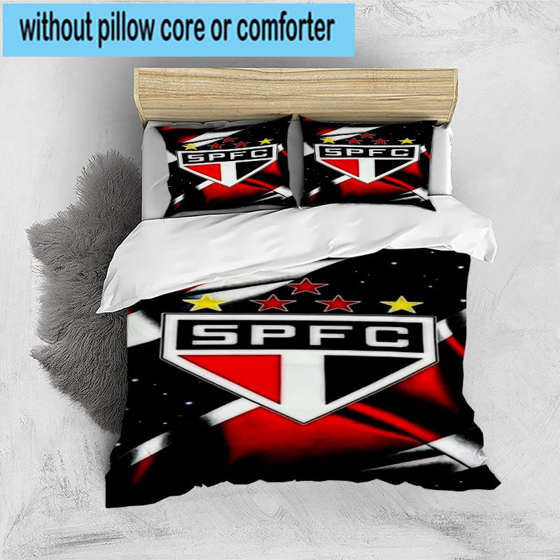 3pcs Spfc Team Crest Design Printed Bedding Set Duvet Cover Closure Includes 1 Duvet Cover & 2 Pillowcases Bedding Sets Home Decor Gifts