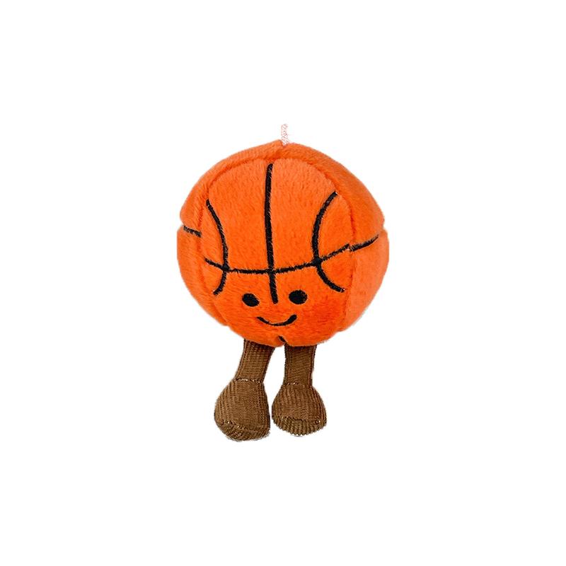 

1pcs Plush Keychain Keychain Backpack Accessory Badminton Ball Baseball Basketball Soccer Doll