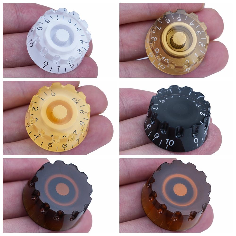 3pcs/4pcs Guitar Knobs Volume Tone Speed Control Knurled Knobs for EPI LP Import Guitar Bass
