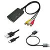 Composite Video Sound To HDTV Converters Box Supports Pals NTSC Format For Projectors Monitors 360 N64 VCR DVDs Players
