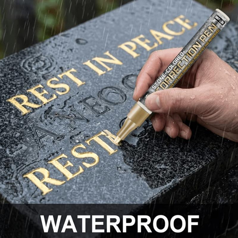 Bunter Grabstein-Markierungsstift Wasserdichter Farbstift Zum Auffrischen von Grabinschriften Grabsteine Beschriftung Steinmalerei