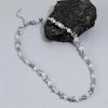 Pearl & Stone Beaded Choker Necklace for Men and Women