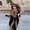 European and American artificial fur jacket extended spliced women's coat