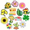 15pcs/set Decorative Beads Flower Series Cartoon Series Cave Shoes Flower, DIY Detachable Garden Shoe Buckle Decorative Bead Acc