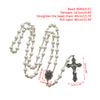 8mm Prayer Beads Rosary Necklace Mary Jesus for Cross Pendant Catholic Necklaces Religious Jewelry Women Charm Gifts