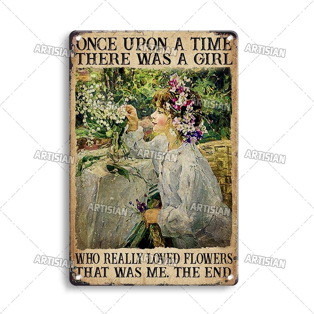 Artisian Gardening Metal Poster Flower Plant Tin Sign Decorative Wall Plaque for Garden Garage Bar Pub Club Hotel Cafe Kitch