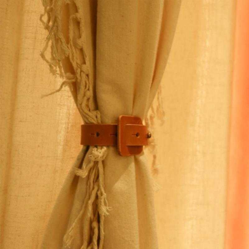 European Leathers Curtain Tie Backs Curtain Holder Clip Buckle Rope Curtains Tieback for Hotel Home Office Decoration
