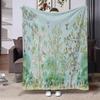 Flowers Birds Creative Throw Blanket Flannel Print Blanket Super Soft Cozy Sofa Nap Blanket Home Blanket Perfect Gift for Her