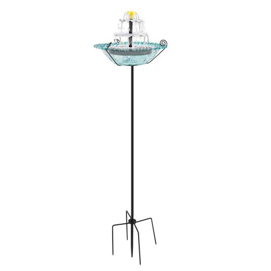 Yousheng Solar Bird Bath Fountain, 3-Tier Cascading Fountain Hanging Bird Bath, Solar Powered Outdoor Hummingbird Bath Fountain, for Garden Backyard