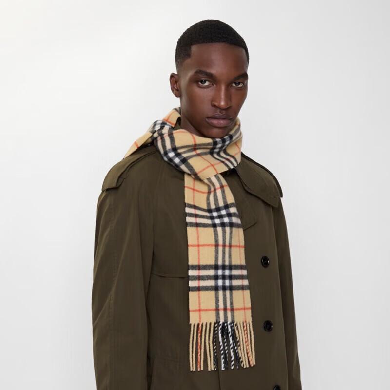 Burberry Narrow Check Cashmere Scarf
