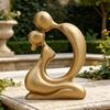 Kissing Couple Statue, Modern Abstract Lover Figurine, Resin Romantic Couple Sculpture for Home, Office, Desktop, Bookshelf, Wedding Decor