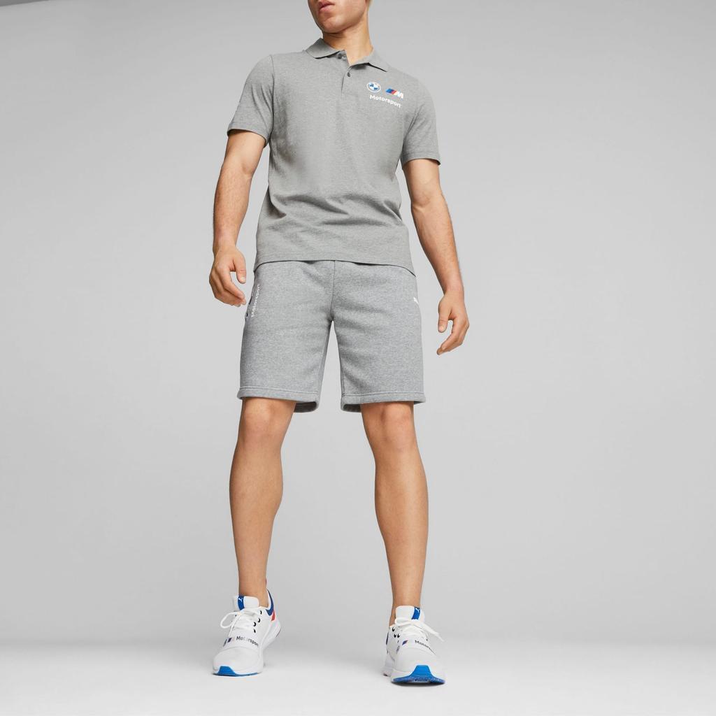 Puma X BMW Riplwy Kolaborativní Písmenkový Potisk Ležérní Polo tričko s Krátkým Rukávem Pánské Polo Trička Šedá 621312-03