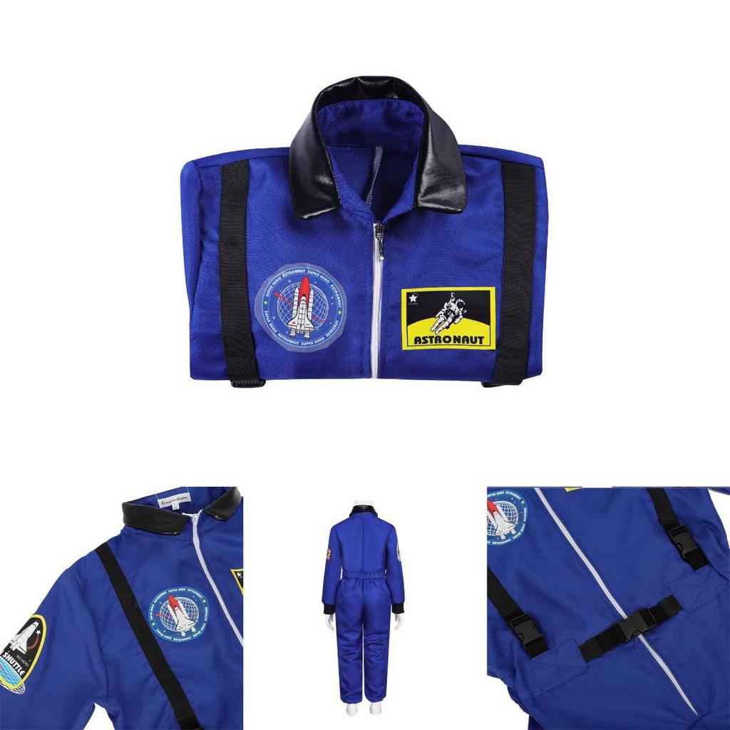 Astronaut Halloween Costume For Kids Polyester Space Suit For Cosplay And Parties