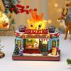 Christmas New Year Gift Rotating Glowing Octave Box Xmas Creative Kitchen Ornament Decoration Christmas Children Music Box Gift