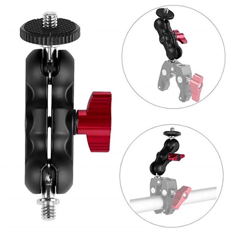 Clearance Universal Monitor Mount with Hot Shoe Ball Head and Double Ball Clip