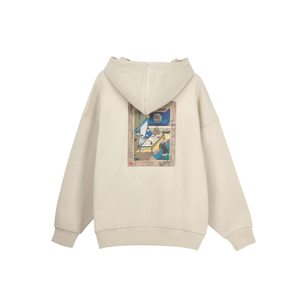 Li-Ning Badfive ChangAn Youth Basketball Series Casual Sport Loose Pullover Hoodie Men Hoodie Yellow Gray AWDQB45-1