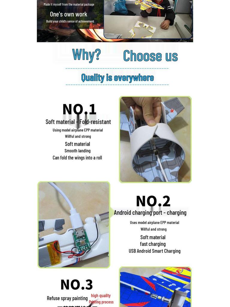 Electric USB Charging Hand-Launched Su-35 Su-27 Boomerang Glider Model Airplane