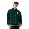 Li Ning Badfive Series Letter Print Solid Color Baseball Jacket Men Jackets Green AJDT045-1